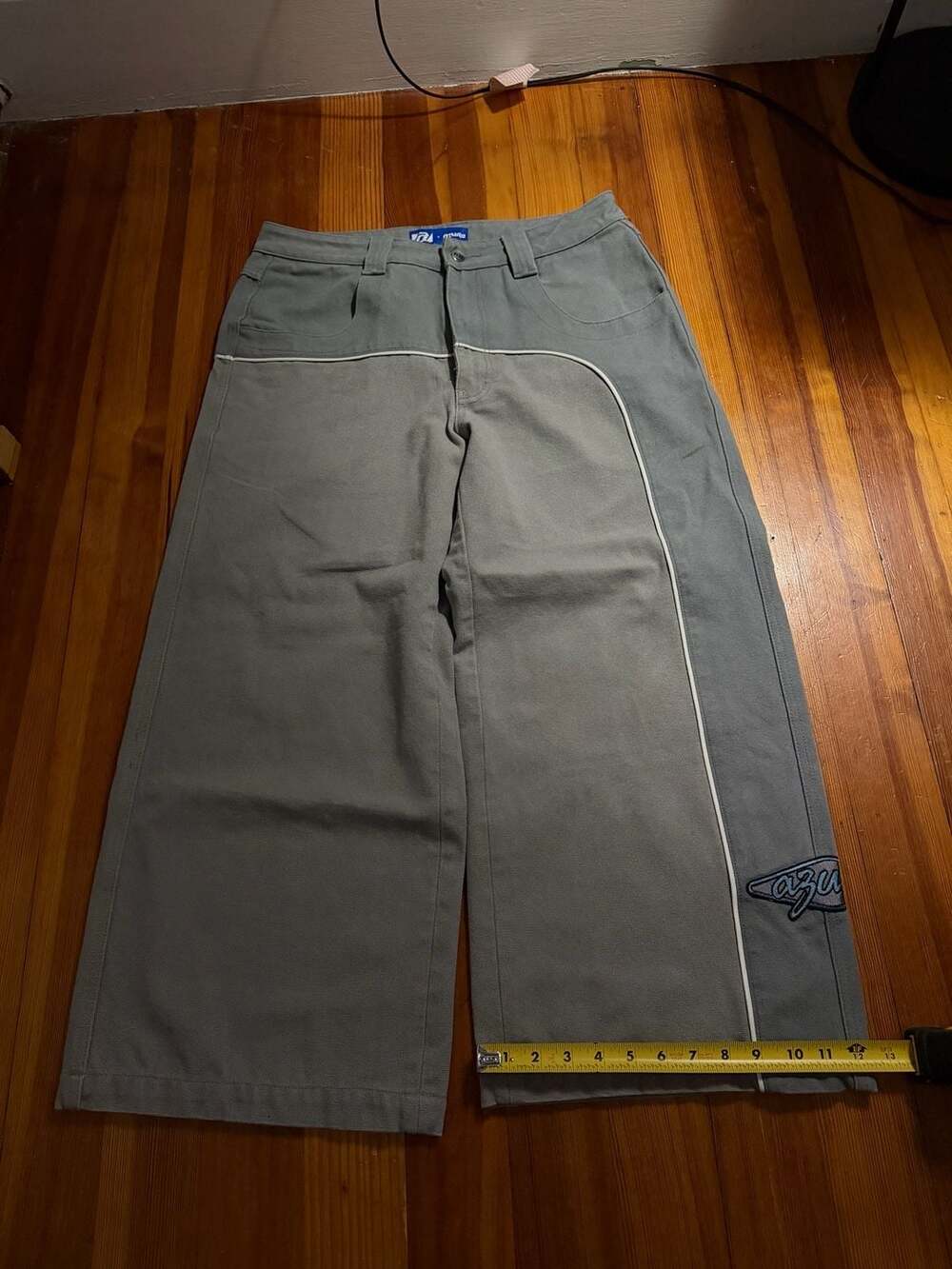 Azure Slope Canvas Wide Leg Pants
